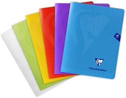 Clairefontaine cahier Mimesys, ft 17 x 22 cm, 48 pages, couverture en PP, séyès, couleurs assorties