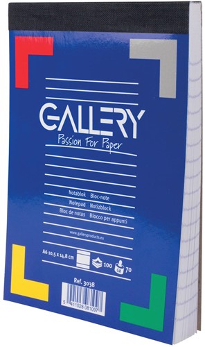 Gallery carnet de notes, ft A6, ligné, 70 g/m²-2