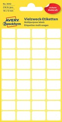 Avery Etiquettes blanches ft 18 x 12 mm (l x h), 216 pièces