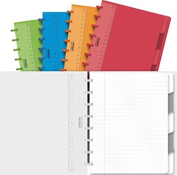 Adoc Colorlines cahier, ft A5, 144 pages,commercieel quadrillé, couleurs assorties