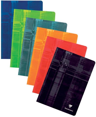 Clairefontaine cahier ft A4, 120 pages, quadrillé 5mm, reliure agrafé, couleurs assorties