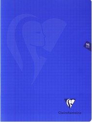 Clairefontaine cahier Mimesys pour ft A4+, 96 pages, couverture en PP, séyès, bleu marine