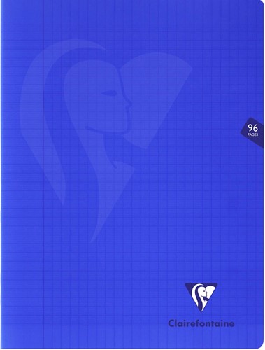 Clairefontaine cahier Mimesys pour ft A4+, 96 pages, couverture en PP, séyès, bleu marine