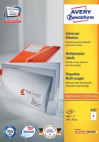 Avery Zweckform 3427, étiquettes universelles, Ultragrip, blanc, 100 feuilles, 105 x 74 mm