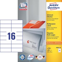 Avery Zweckform 3484, étiquettes universelles, Ultragrip, blanc, 200 feuilles, 105 x 37 mm-3