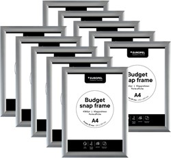 Europel cadre porte-affiche Budget, 25 mm, ft A4, paquet de 10 pièces