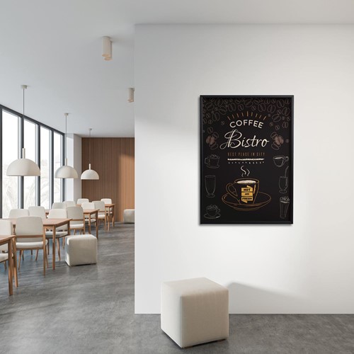 Europel cadre porte-affiche Economy, 25 mm, ft B2, noir-3