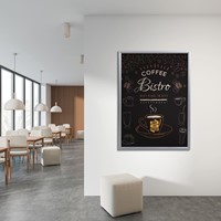 Europel cadre porte-affiche Economy, 25 mm, ft A1, argent-3