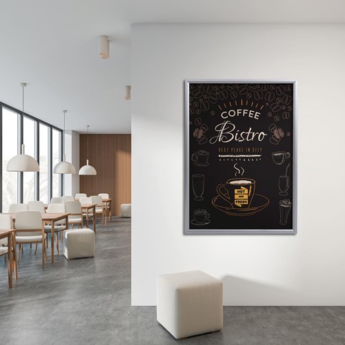 Europel cadre porte-affiche Economy, 25 mm, ft A1, argent-3