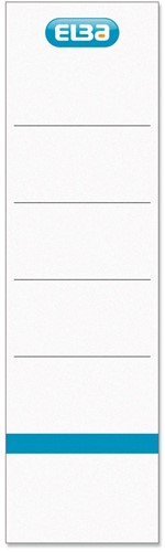 Elba étiquettes de dos, dos de 8 cm, ft 19x5,4 cm, blanc 10 pcs