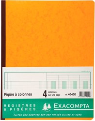 Exacompta registres, ft 32 x 25 cm, 4 colonnes sur 1 page, 31 lignes, 80 pages