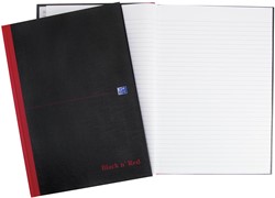 Oxford BLACK N' RED cahier rembordé, 192 pages, ft A4, ligné