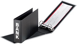 Pagna classeur à anneaux (CCP) ft 14 x 25 cm, noir, exécution brillante avec tyopgraphie en argent