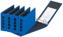 Pagna classeur à anneaux (CCP) ft 14 x 25 cm, bleu, exécution brillante avec typographie noire