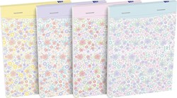 Oxford Floral couverture souple carnet de notes, ft A6, 80 feuilles, ligné, 4 décors assortis