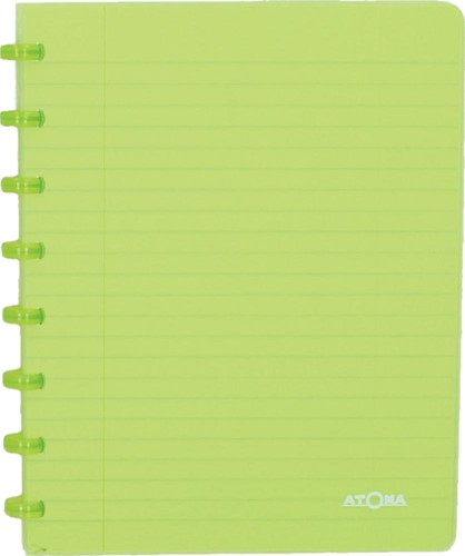 Atoma Trendy cahier, ft A5, 144 pages, commercieel quadrillé, transparant groen
