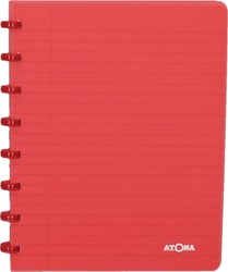 Atoma Trendy cahier, ft A5, 144 pages, commercieel quadrillé, transparant rood