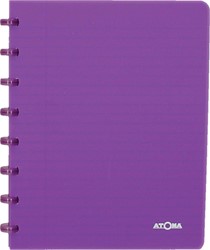 Atoma Trendy cahier, ft A5, 144 pages, commercieel quadrillé, transparant paars