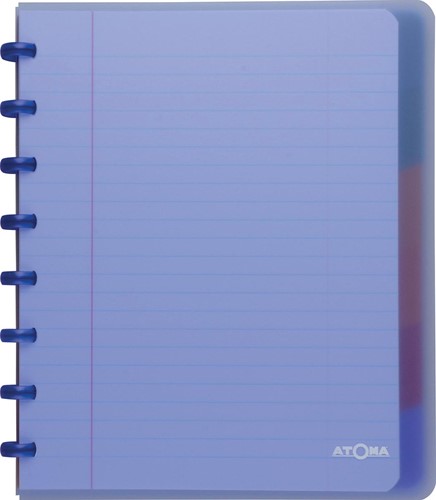 Atoma Trendy cahier, ft A5+, 120 pages, ligné, met 6 tabbladen, in couleurs assorties-2