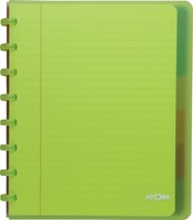 Atoma Trendy cahier, ft A5+, 120 pages, ligné, met 6 tabbladen, in couleurs assorties-2
