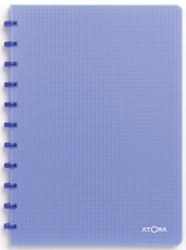 Atoma Trendy cahier, ft A4, 144 pages, quadrillé 5 mm, transparant blauw