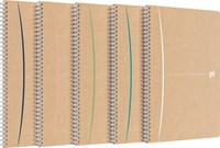 Oxford Touareg cahier à reliure spirale, 180 pages ft A4, ligné, couleurs assorties