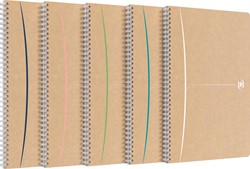 Oxford Touareg cahier à reliure spirale, 180 pages ft A4, ligné, couleurs assorties