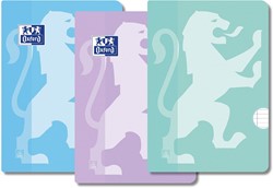 Oxford School cahier, ft A4, 72 pages, avec marge, ligné, assorti, paquet de 3 pièces