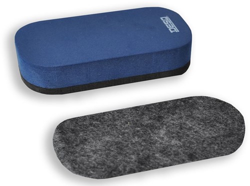 Desq frotteur magnétique pour tableaux blancs + recharge, bleu