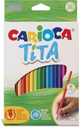 Carioca crayon de couleur Tita, 36 pièces en étui cartonné