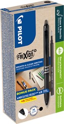 Pilot FriXion Ball Plus roller, moyen, noir, boîte de 10 pièces + 10 recharges