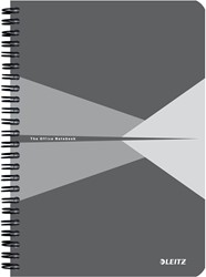 Leitz Office carnet de notes, ft A5, couverture en PP, ligné, gris