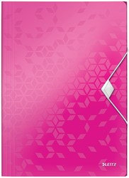 Leitz WOW chemise à élastiques et rabats, rose