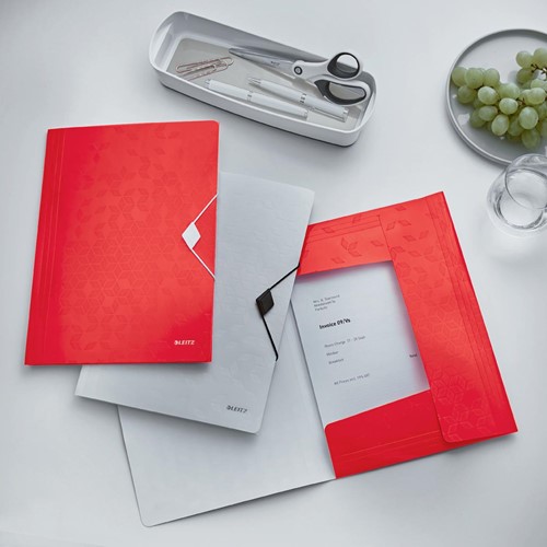 Leitz WOW chemise à élastiques et rabats, ft A4, rouge-3