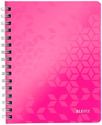 Leitz WOW cahier, ft A4, quadrillé 5 mm, rose