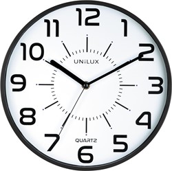 Unilux Pop horloge murale, diamètre 30 cm, noir