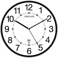 Unilux Wave horloge murale, radiopilotée, diamètre 30 cm, noir-blanc