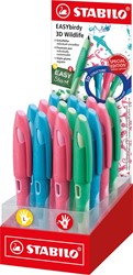 STABILO EASYbirdy stylo plume 3D Wildlife, présentoir de 16 pièces