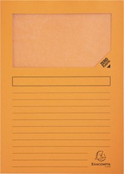 Exacompta pochette coin à fenêtre Forever, paquet de 100 pièces, orange