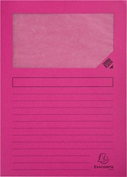 Exacompta pochette coin à fenêtre Forever, paquet de 100 pièces, rose