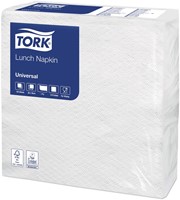 Tork serviettes Ft 30 x 30 cm, 1 pli, blanc, paquet de 100 pièces