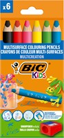 Bic Kids crayon de couleur Multi-Surfaces, assorti, étui de 6 pièces + broyeur-3