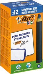 Bic Kids crayon pour tableaux blancs Multi-Surfaces, bleu, boite de 12 pièces