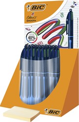 BIC Colours Smooth Drop stylo bille 4 couleurs, moyen, display de 30 pièces