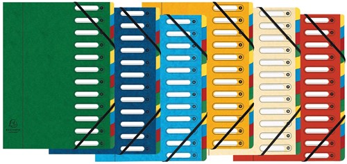 Exacompta trieur-classeur Harmonika, 12 compartiments    couleurs assorties