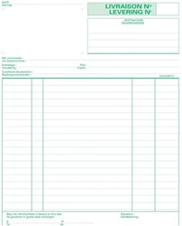 Exacompta livraisons, ft 21 x 18 cm, tripli (50 x 3 feuilles), bilingue (NL/FR)