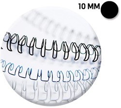 Fellowes peignes métalliques, boîte de 100 pièces, 10 mm, noir