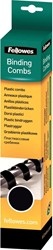 Fellowes reliures, paquet de 25 pièces, 6 mm, noir