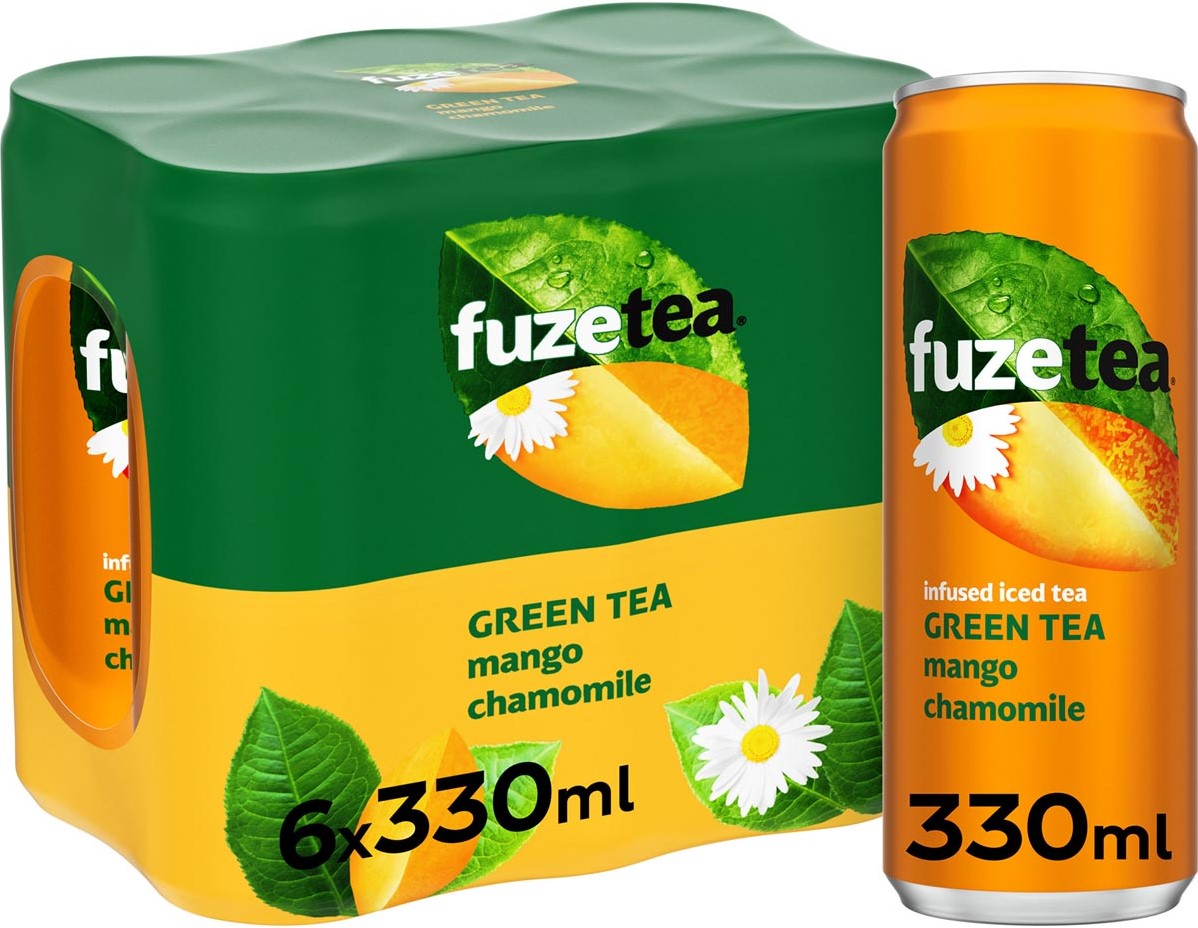 Fuze Tea Boisson Fuze Tea boisson rafraîchissant, non pétillant, canette sleek de 33 cl ...