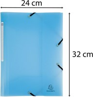 Exacompta Chromaline chemise à rabats avec 3 rabats, avec étiquette, couleurs pastel assorties-3